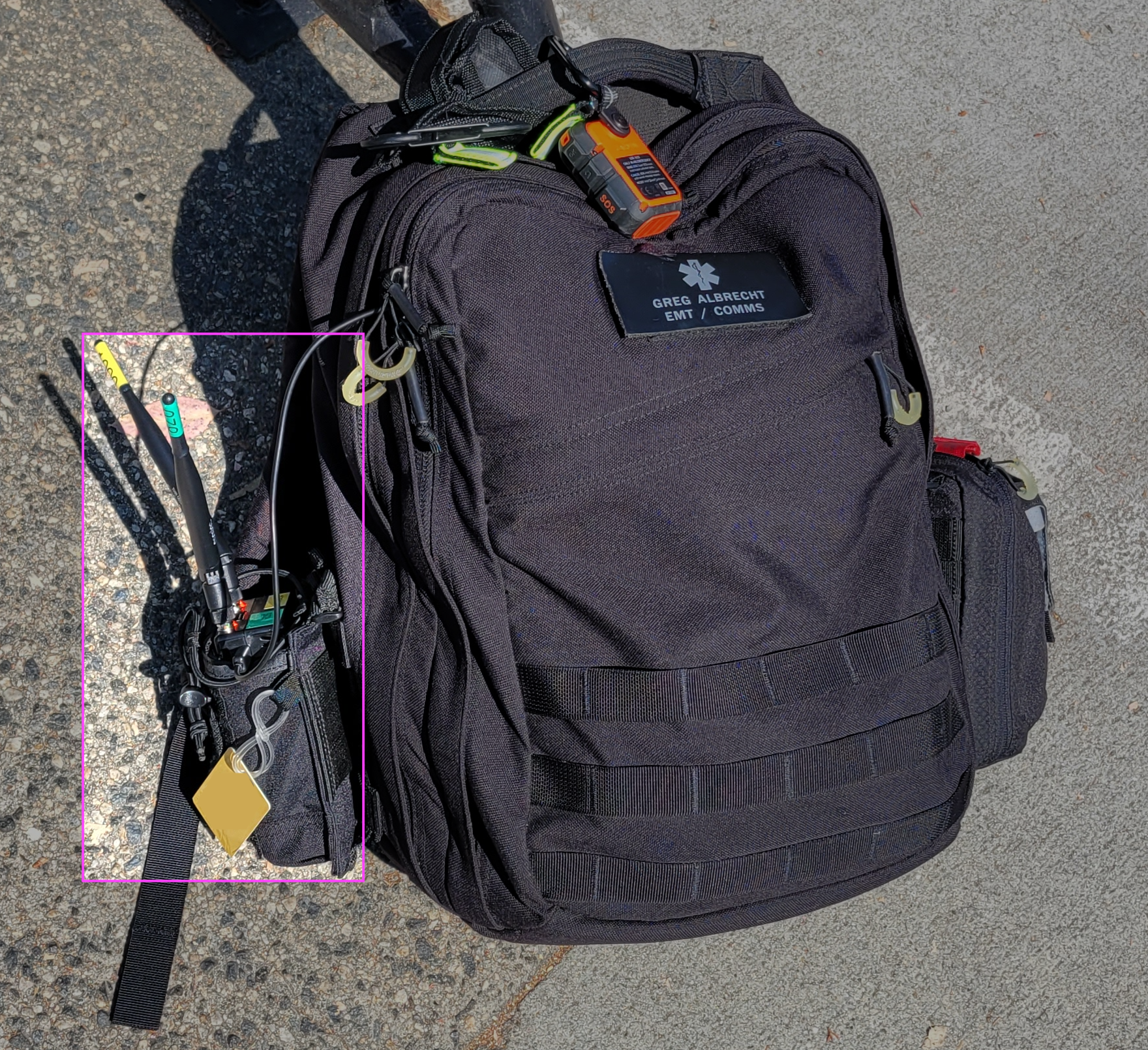 AirTAK on a backpack